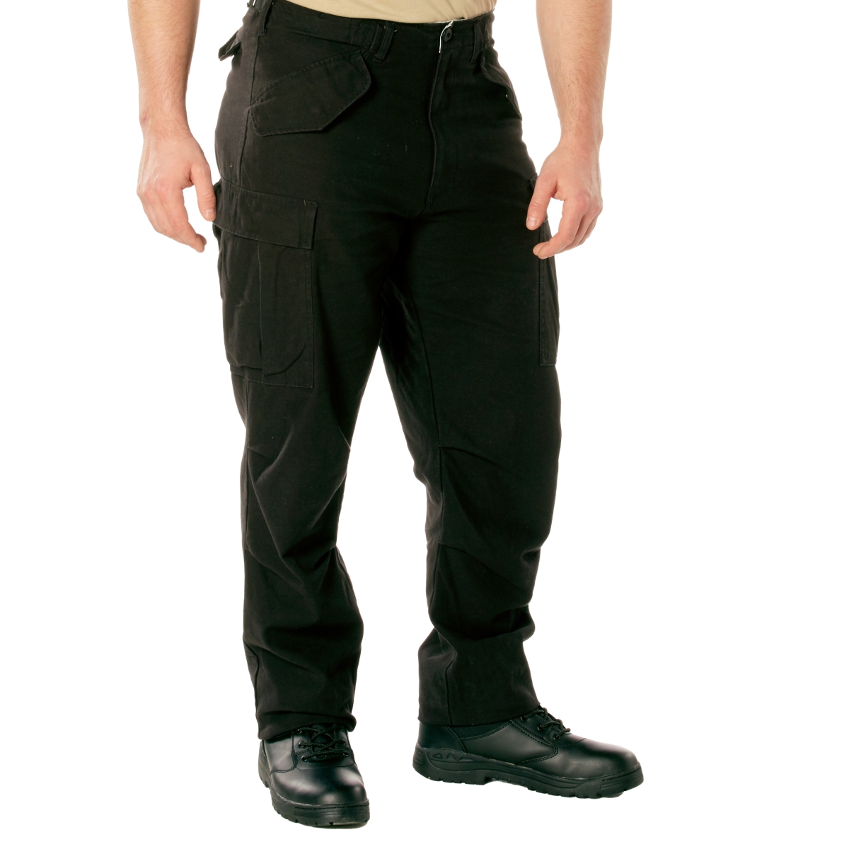 14943 Men Vintage M-65 Field Pants, Black - Small