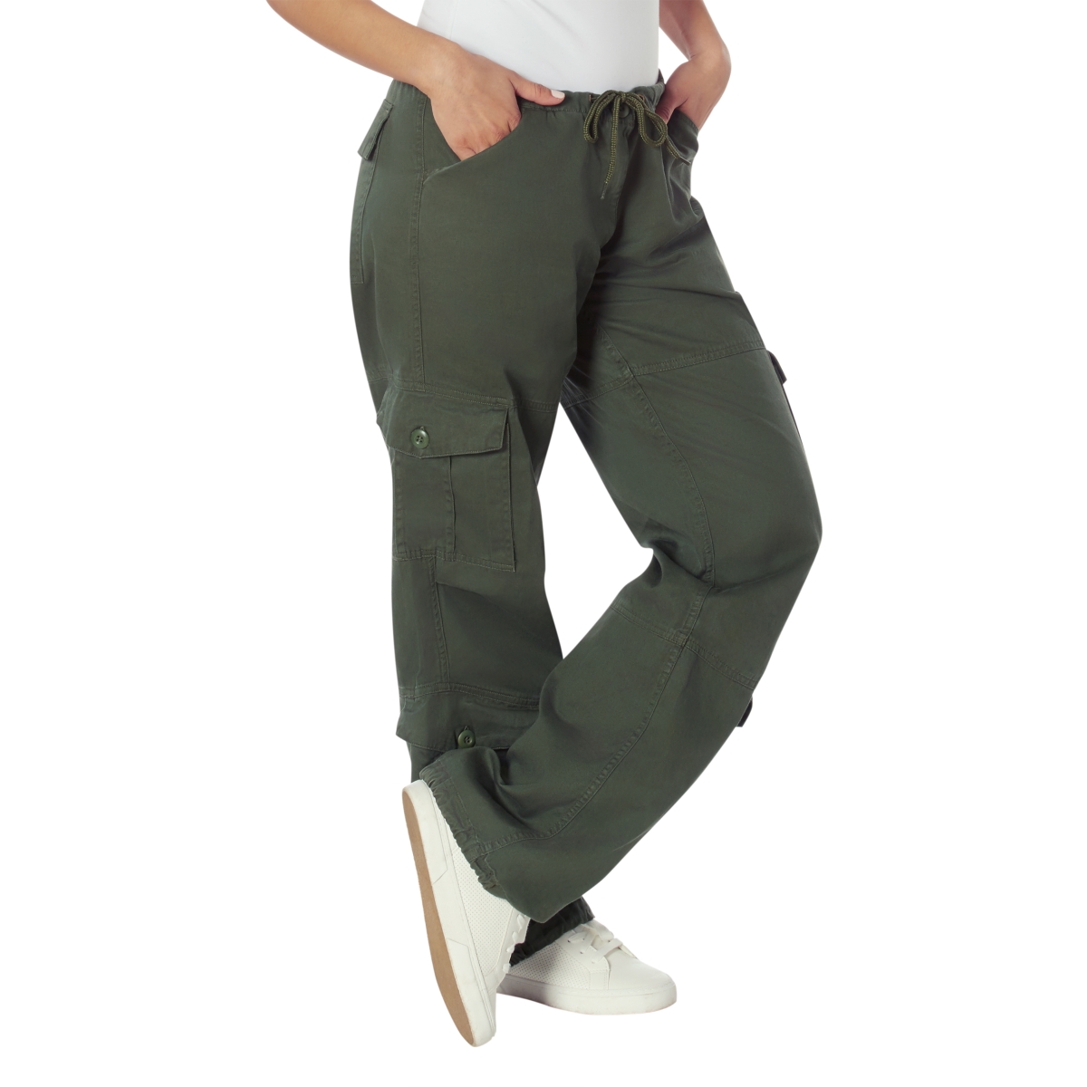 1869 Women Vintage Paratrooper Fatigue Pants Olive Drab  2XL