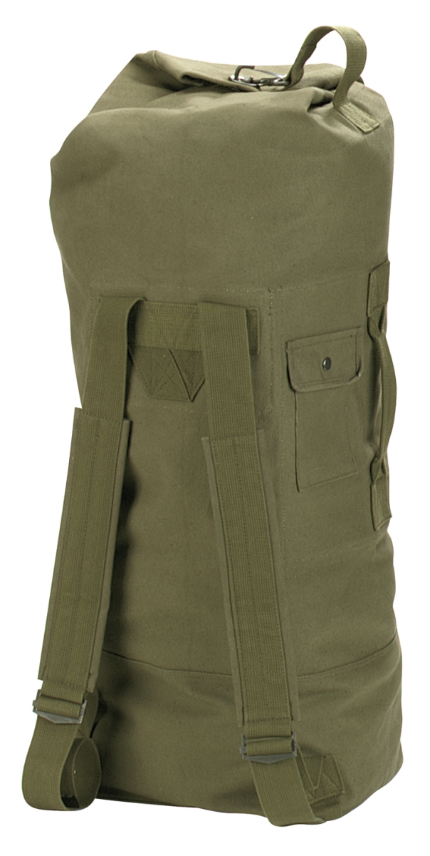 2291 G.I. Style Canvas Double Strap Duffle Bag, Olive Drab