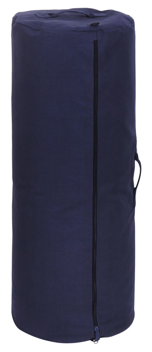 17267 Canvas Duffle Bag with Side Zipper, Navy Blue - 30 x 50 in.