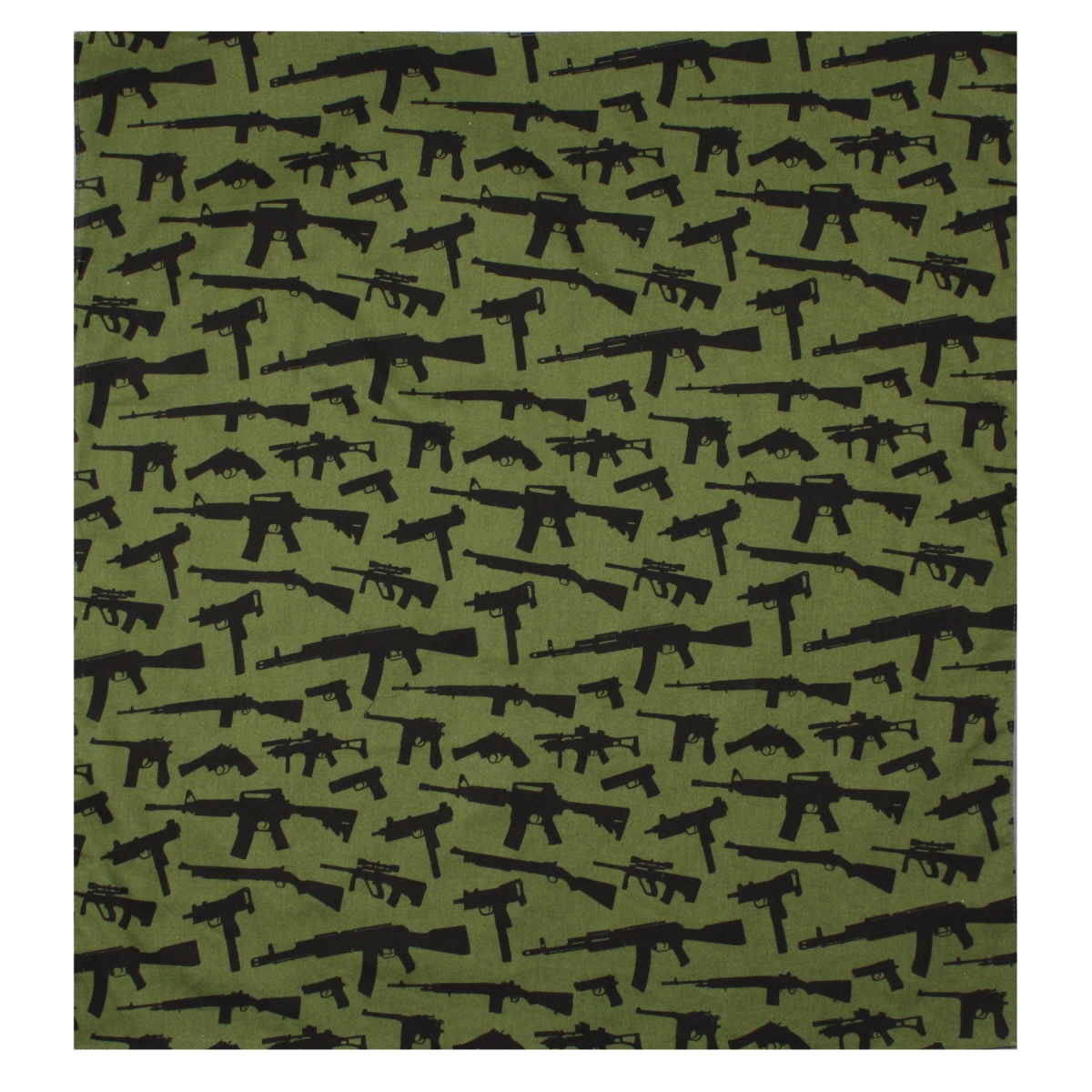 2814 Gun Pattern Bandana, Olive Drab