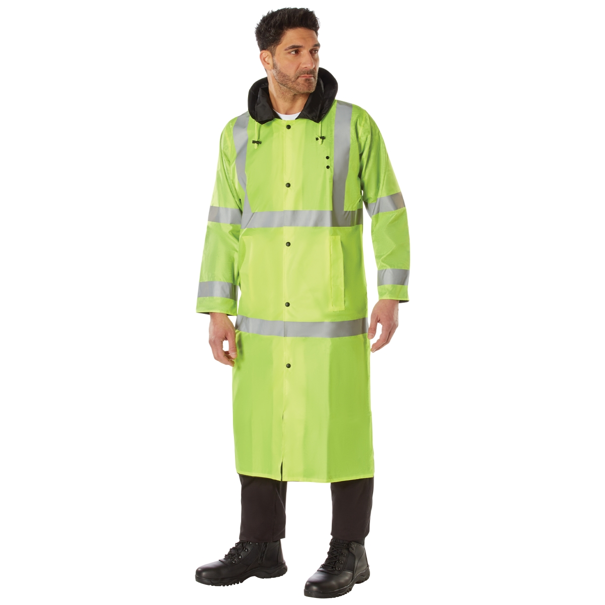 15823 Hooded Reflective Rain Parka Suits & Jacket - Extra Large