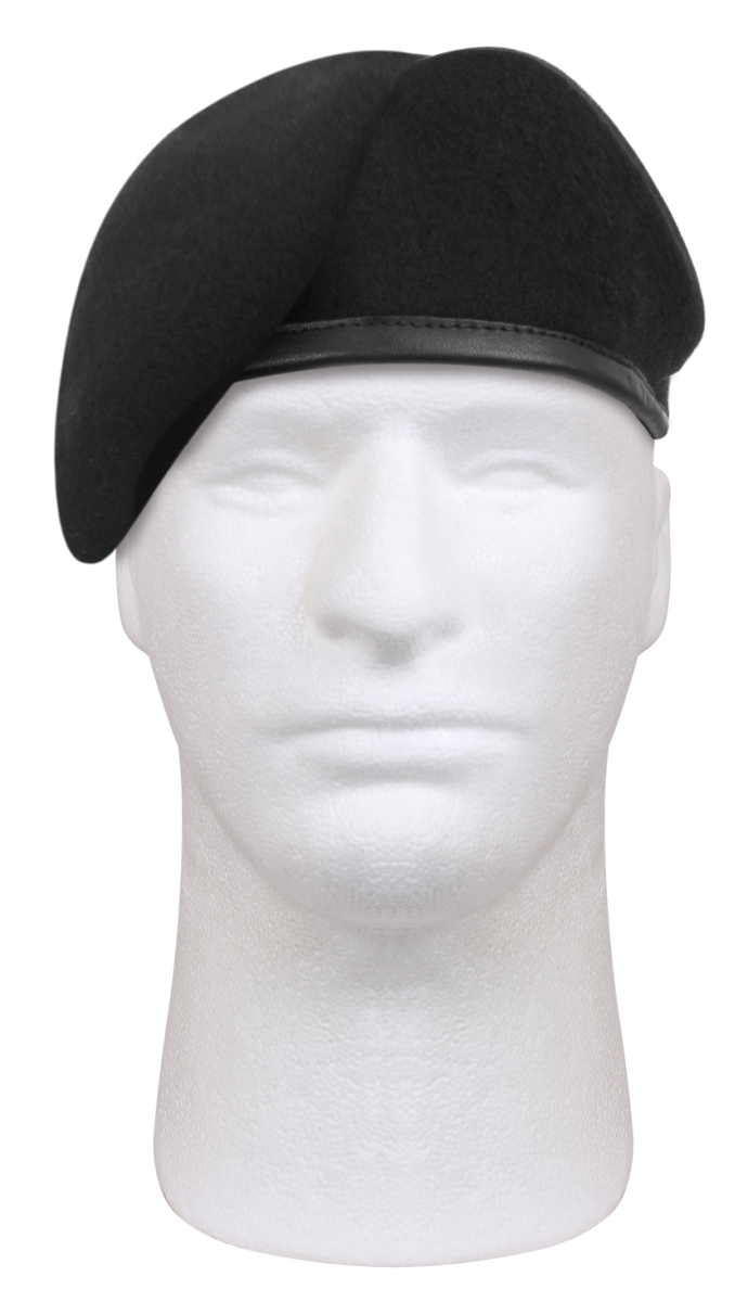 3947 G.I. Type Inspection Ready Beret Hat, Black - Size 7