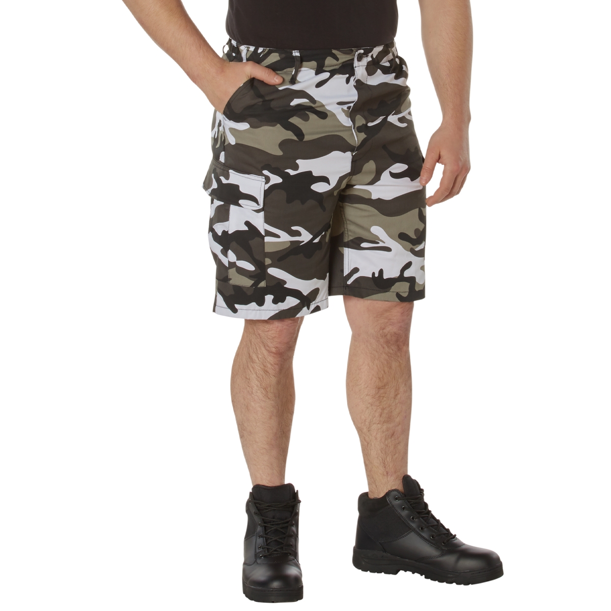 6774 Men Colored Camo Battle Dress Uniform Shorts, City Camo - Medium