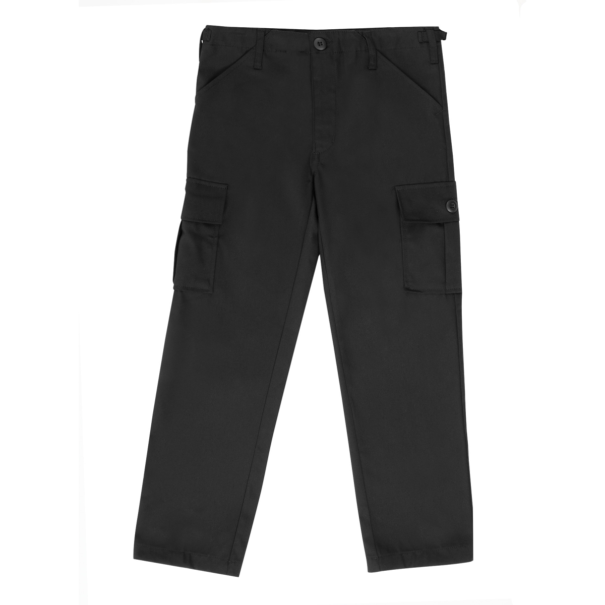7646 Men Kids Cargo Pants, Black - Size 10