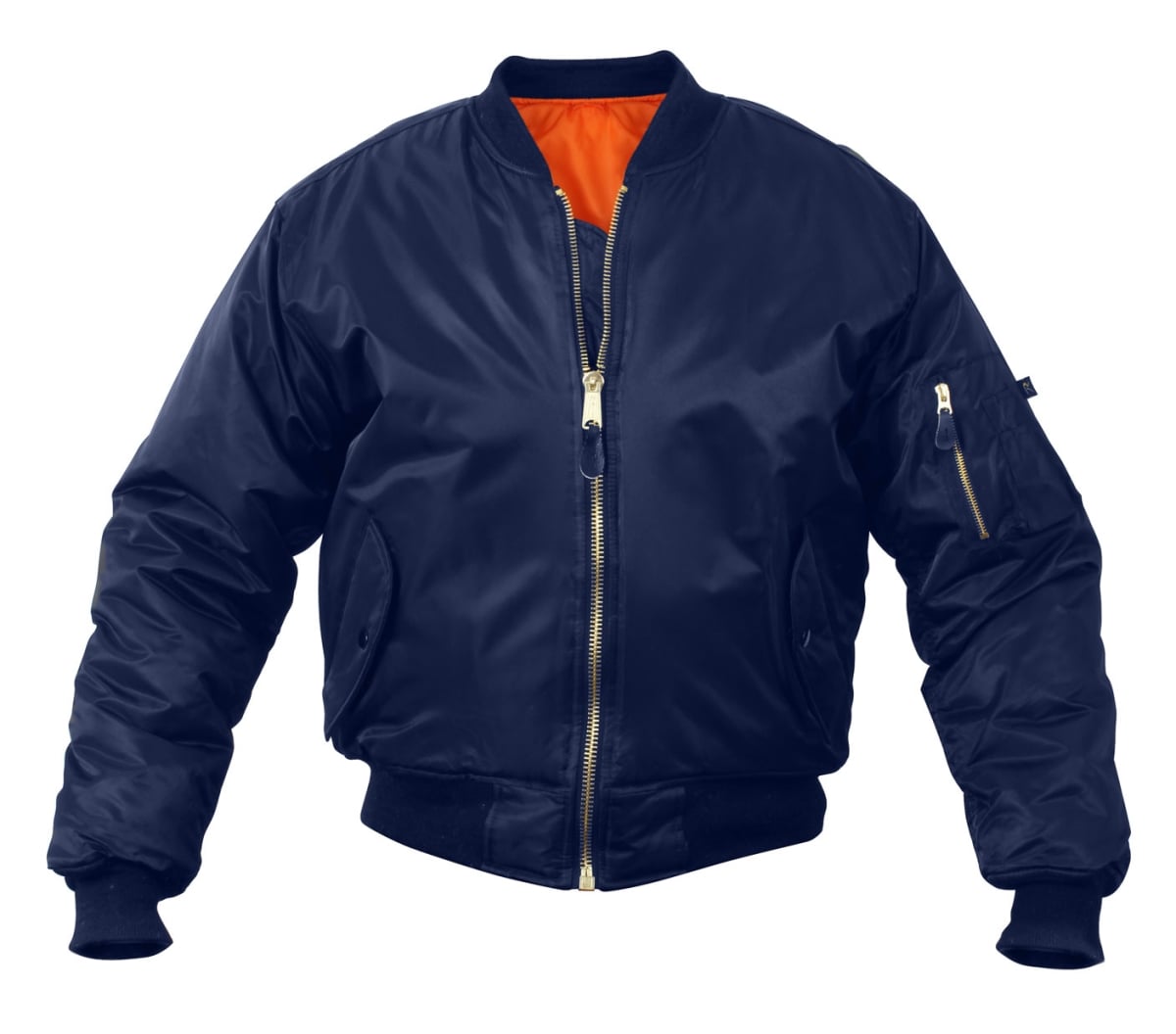 14609 Men Kids MA-1 Flight Jacket, Navy Blue - Large