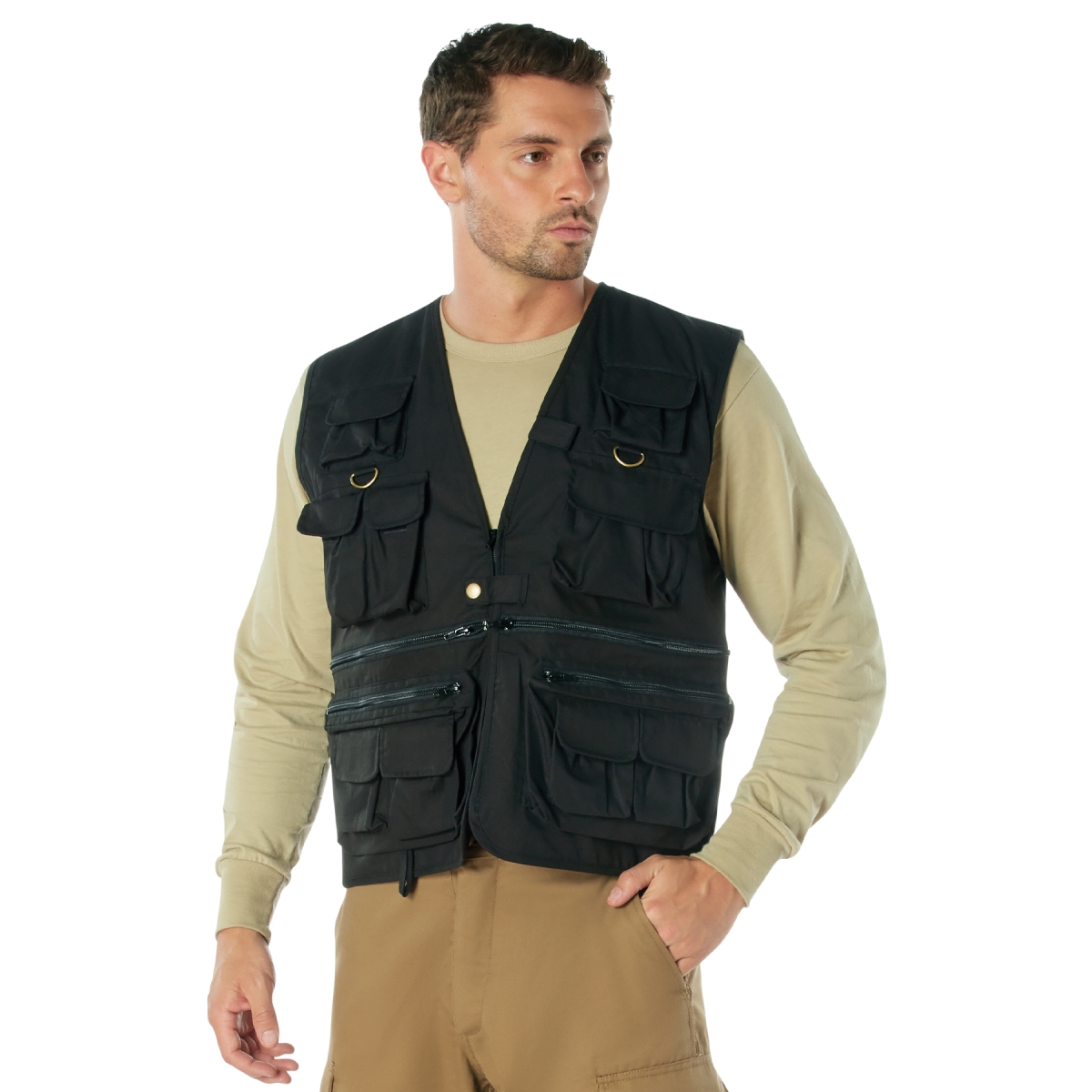 8454 Men Uncle Milty Travel Vest, Black - Medium