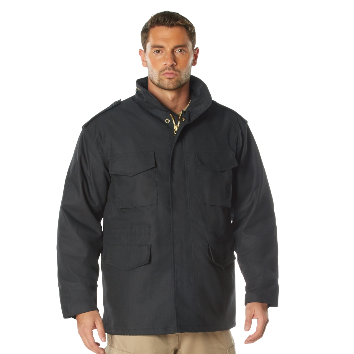 9704 Men M-65 Field Jacket, Black - Extra Large