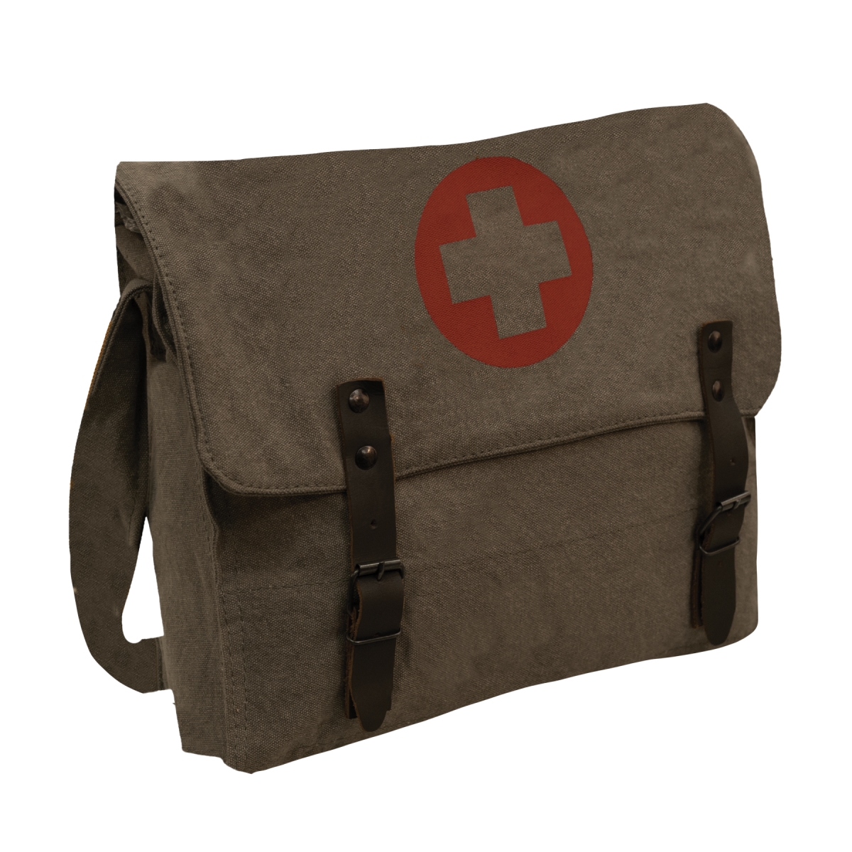 10612 Medic Canvas Bag with Cross, Vintage Olive Drab