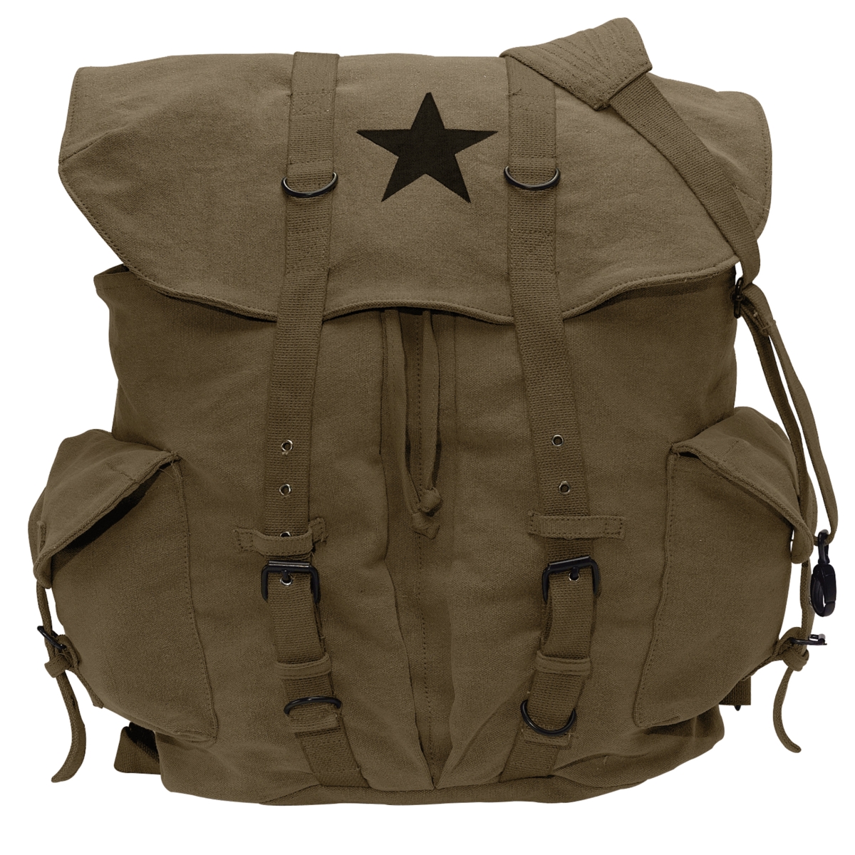 10625 Vintage Weekender Canvas Backpack with Star