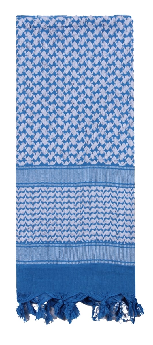 13496 Shemagh Tactical Desert Keffiyeh Scarf, Blue & White
