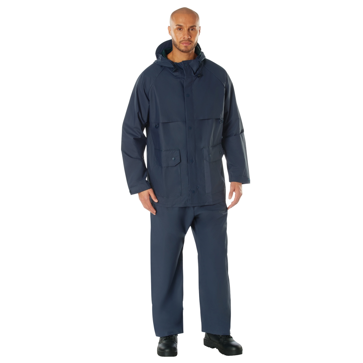2535 2 Piece Microlite PVC Rainsuit, Navy Blue - Medium