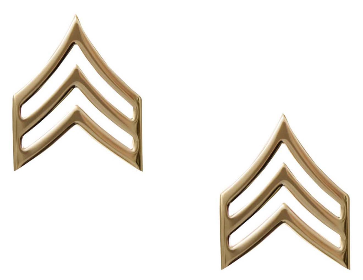 756 Sergeant Polished Insignia44 Gold