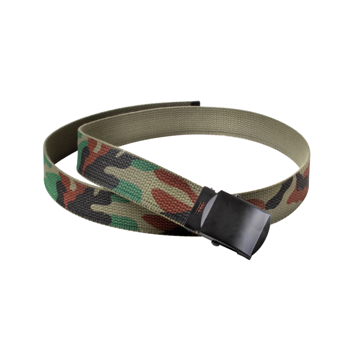 2910 Camo Reversible Web Belts, Woodland Camo & Olive Drab - 44 in. Length