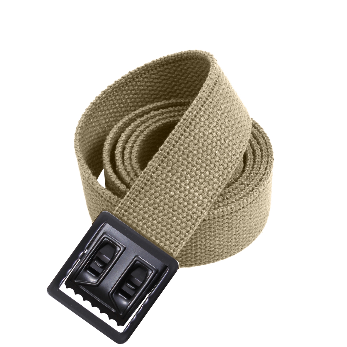 3060 54 in. Military Web Belts with Open Face Buckle, Khaki & Black