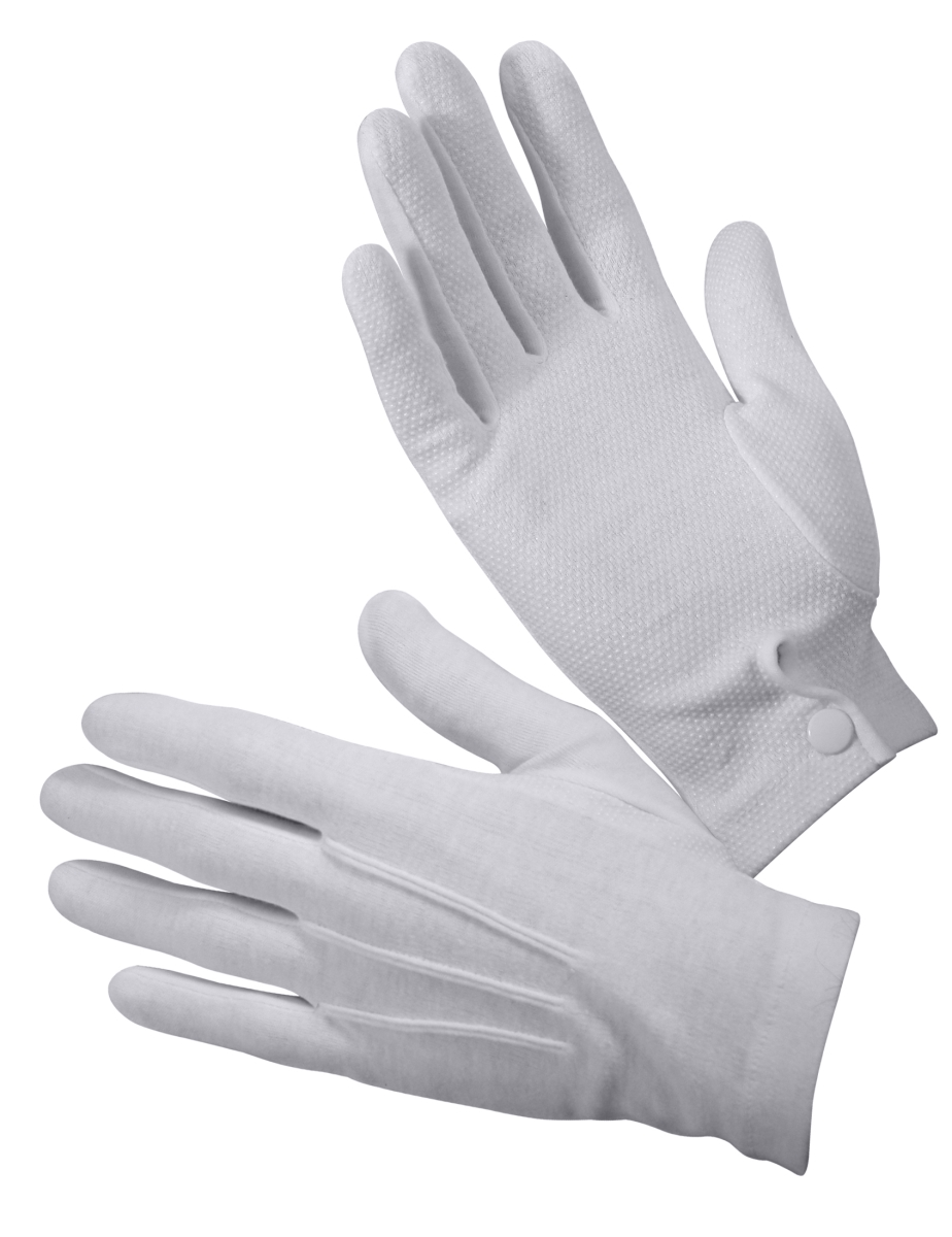16296 Gripper Dot Parade Gloves, White - 2XL
