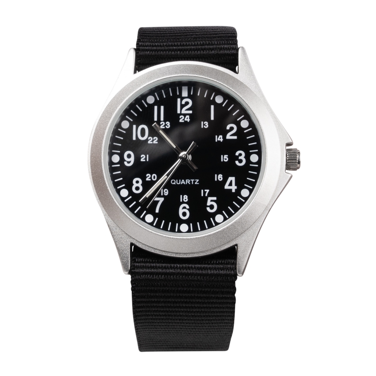 3214 Military Style Quartz Watch, Black