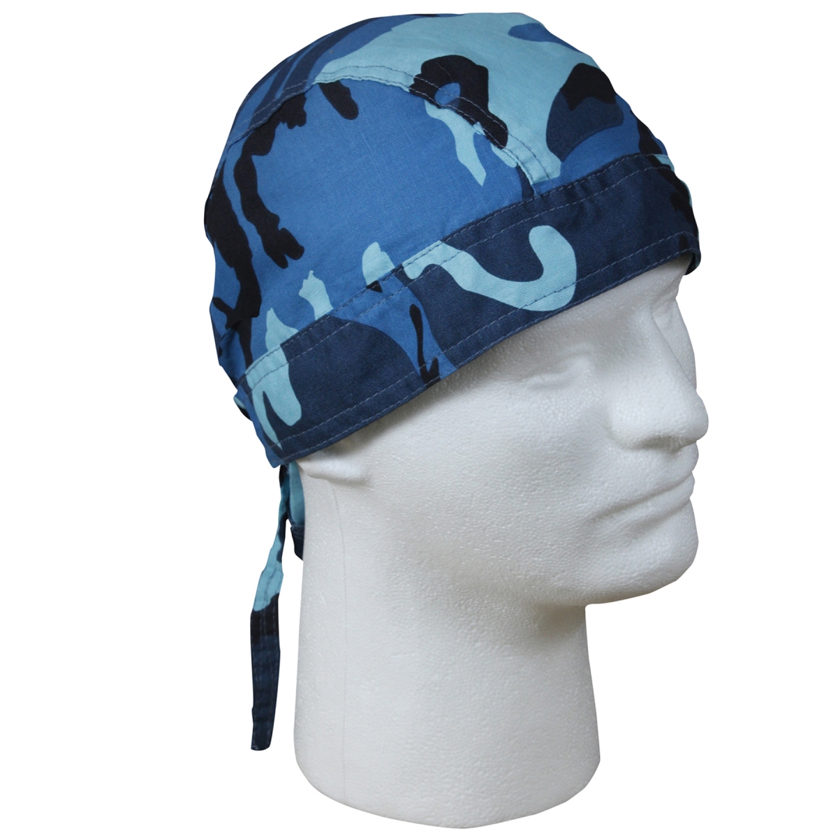 4567 Camo Headwrap Bandana, Sky Blue Camo