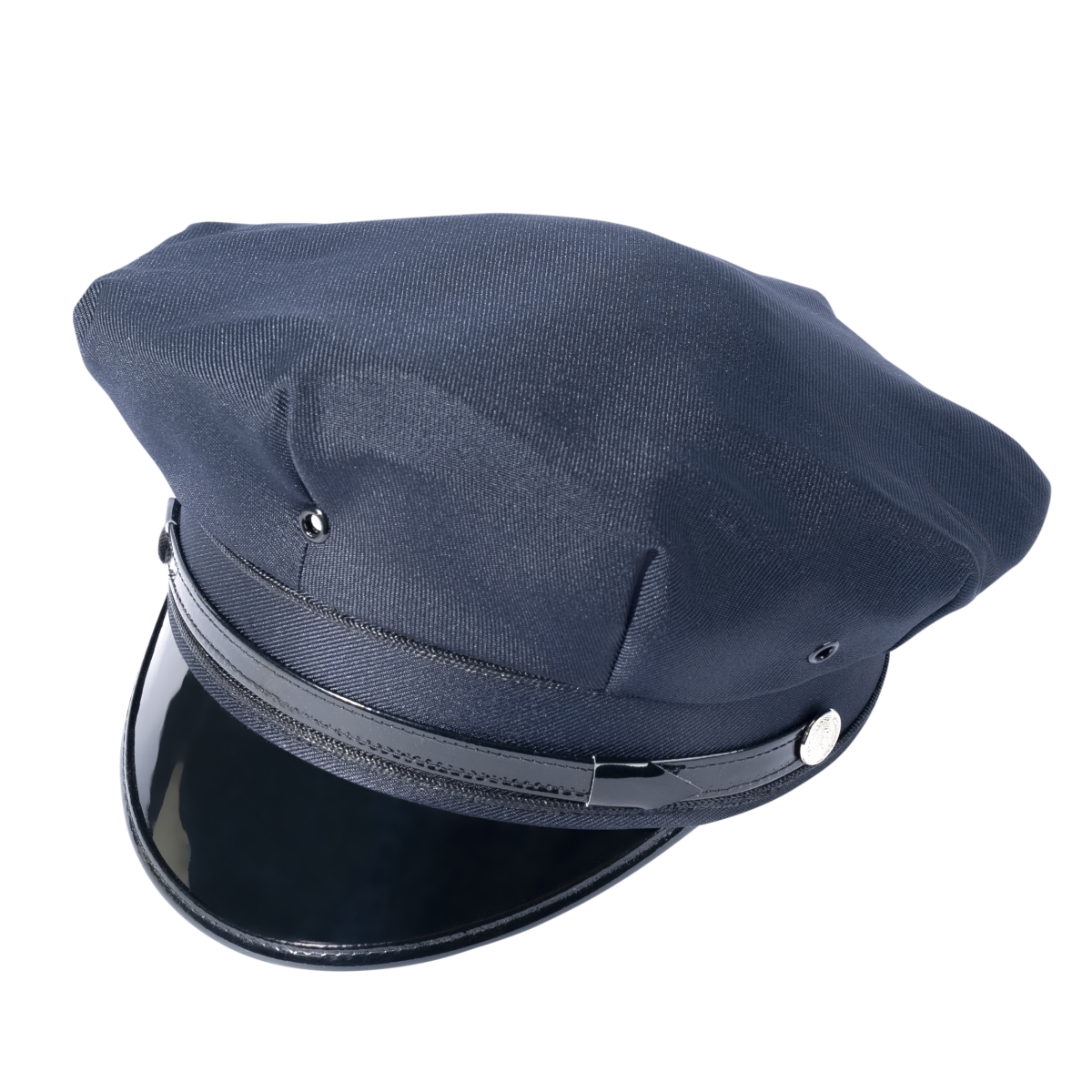 5318 8 Point Police & Security Caps, Navy Blue - Size 6.875