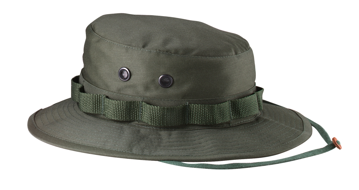5603 100 Percent Cotton Rip-Stop Boonie Hat, Olive Drab - Size 7.25