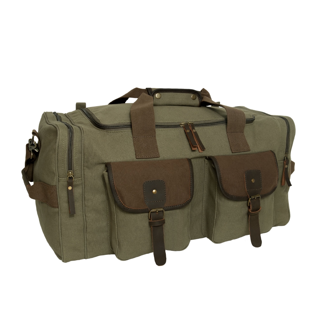 18746 Long Journey Canvas Travel Bag, Olive Drab
