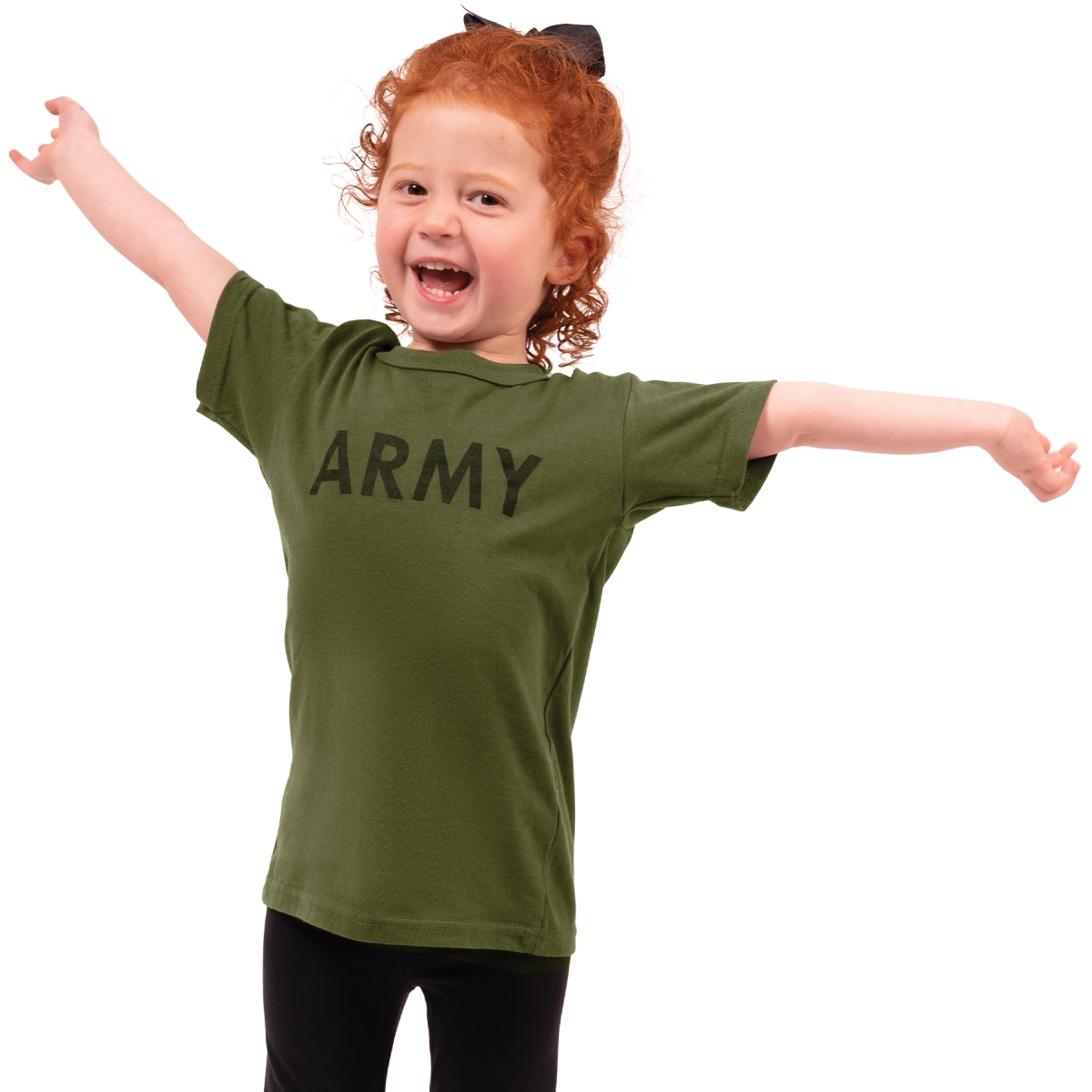 7044 Kids Army Physical Training T-Shirt, Olive Drab - Extra Large