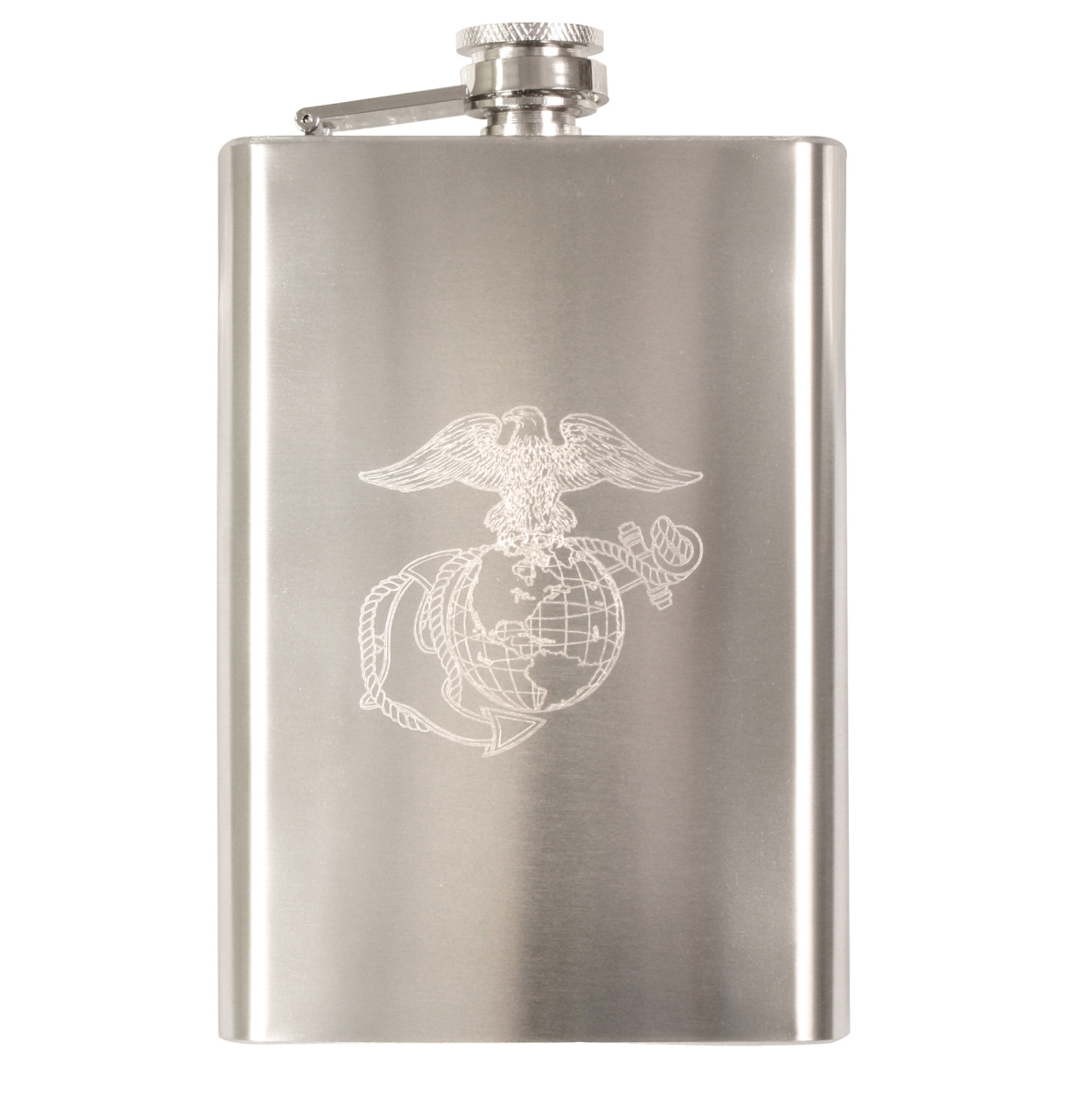 Picture of Rothco 6420 Engraved USMC Stainless Steel Flask
