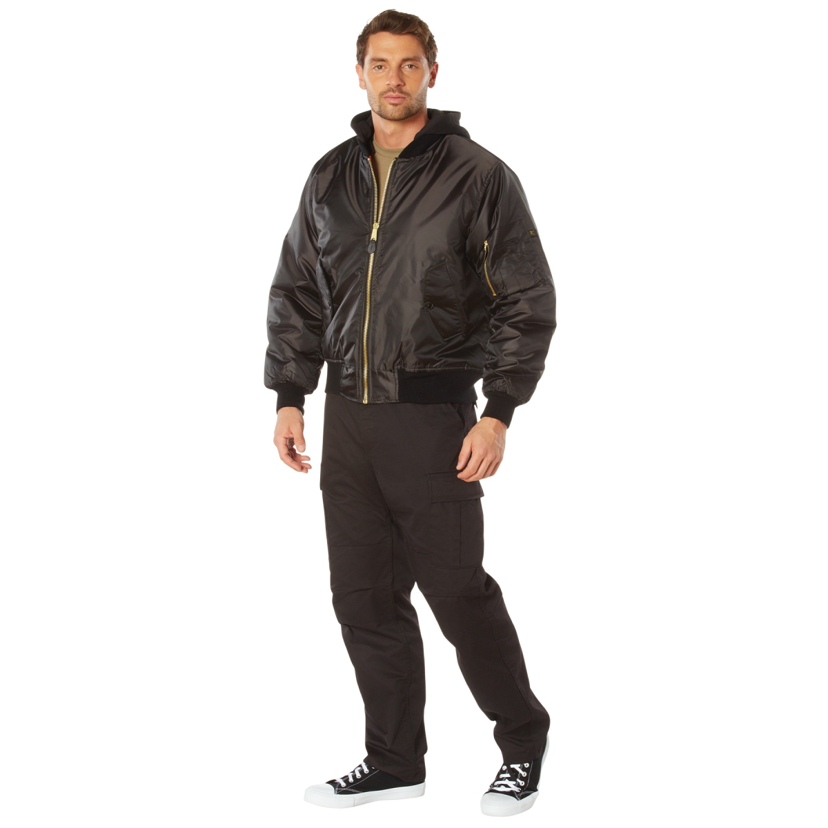 18117 Hooded MA-1 Flight Jacket - Small