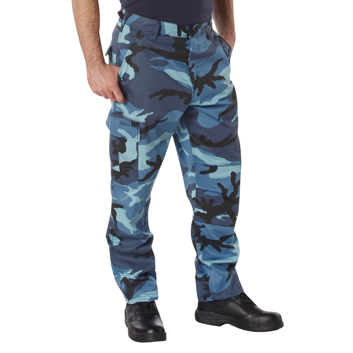 8892 Color Tactical Battle Dress Uniform Pants, Sky Blue Camo - Extra Small
