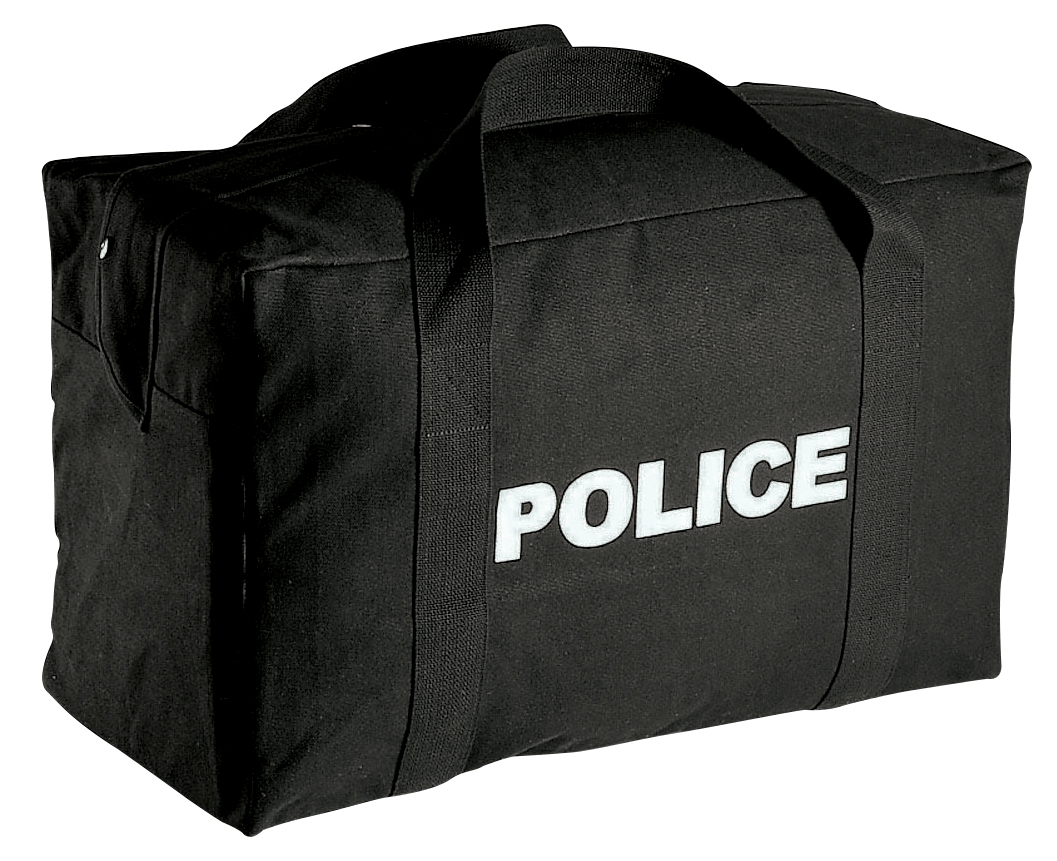 9317 Canvas Police Gear Bag, Black - Large