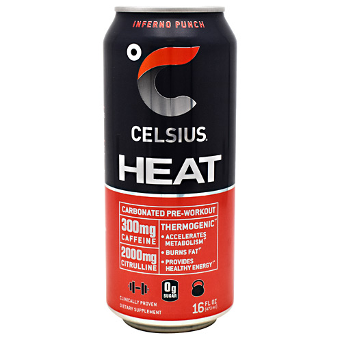 Picture of Celsius 5640032 16 fl oz Heat Calorie Reducing Drink&#44; Inferno Punch - 12 Per Box