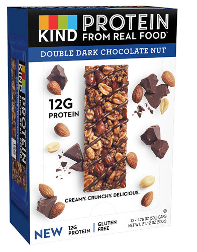 Picture of Kind Snacks 5010068 Protein Bar Gluten Double Dark Chocolate Nut&#44; Dark -12 Bars