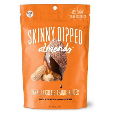 Picture of Skinny Dipped 9970009 3.5 oz Almonds in Dark Chocolate Peanut Butter