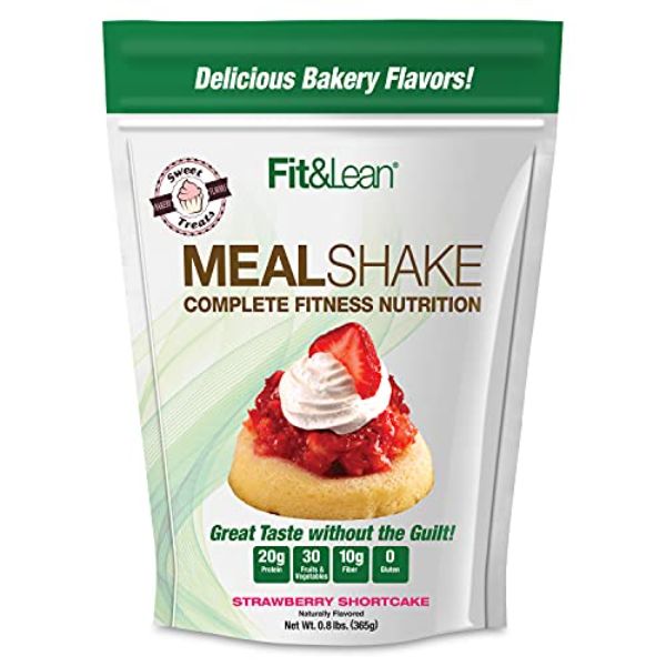 Picture of MHP 490274 1 lbs Fit & Lean Strawbry Meal Shake Fat Shortcake