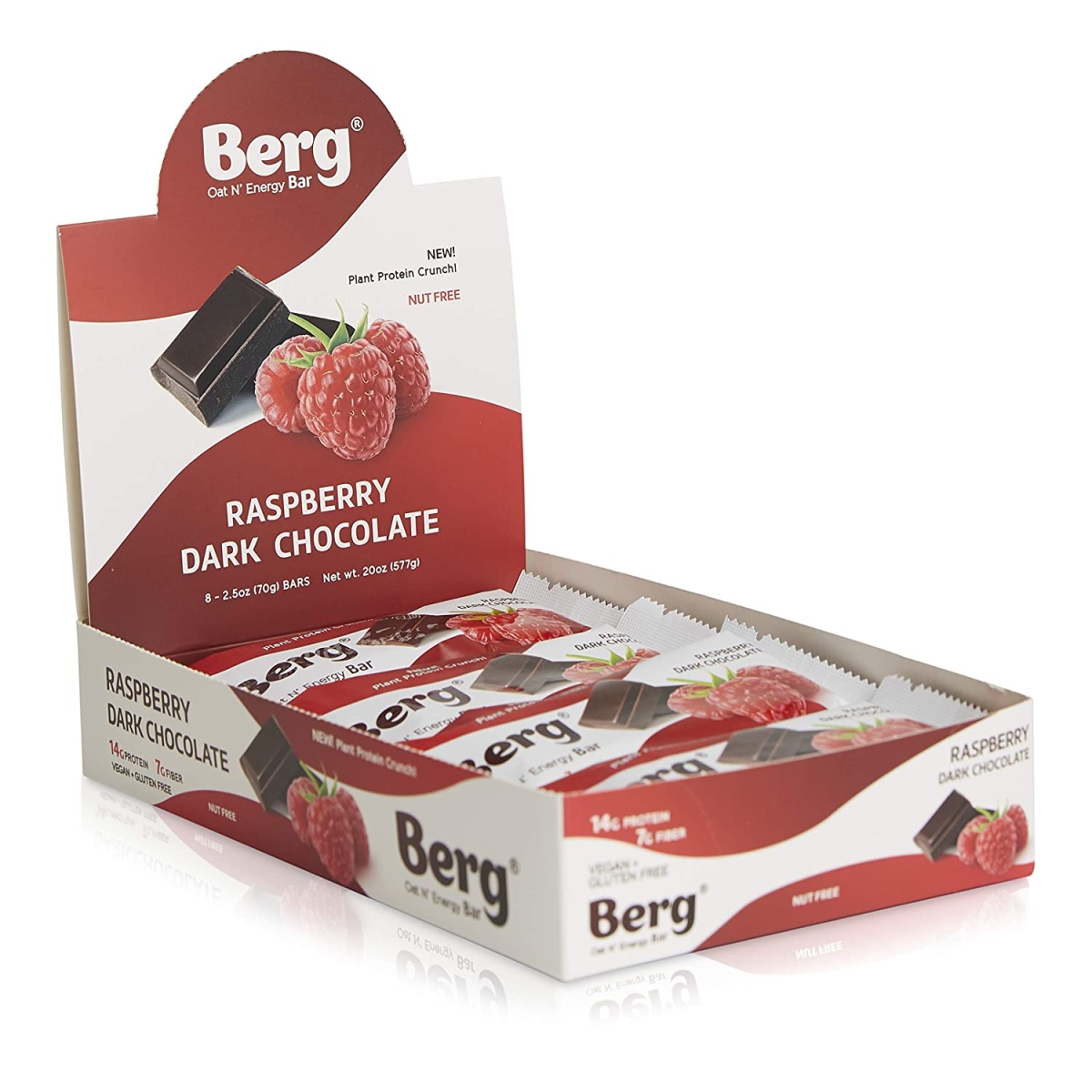 Picture of Spectrum Water 1680003 Berg Bar Raspberry Dark Chocolate - 8 per Box