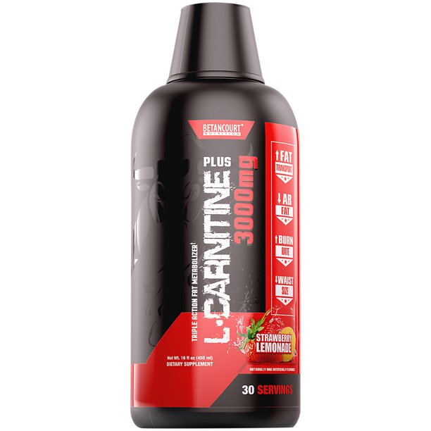 Picture of Betancourt Nutrition 4270246 16 oz 3000 mg Liquid L-Carnitine Plus Supplement - Strawberry Lemonade - 30 Count