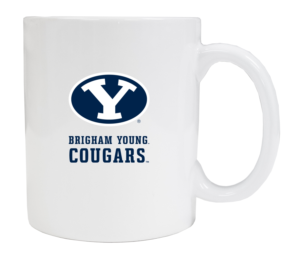 Picture of R & R Imports MUG2-C-BYU19 W Brigham Young Cougars White Ceramic Coffee Mug - Pack of 2