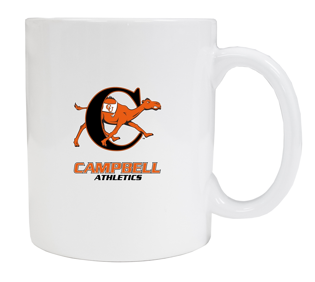 Picture of R & R Imports MUG2-C-CMP19 W Campbell University Fighting Camels White Ceramic Coffee Mug - Pack of 2