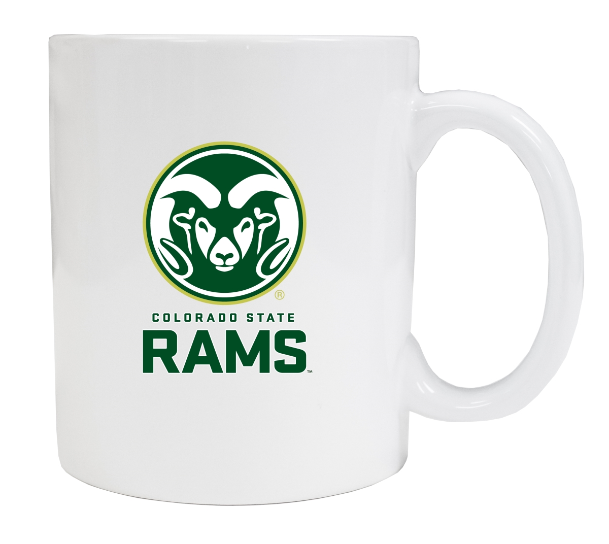 Picture of R & R Imports MUG2-C-COL19 W Colorado State Rams White Ceramic Coffee Mug - Pack of 2