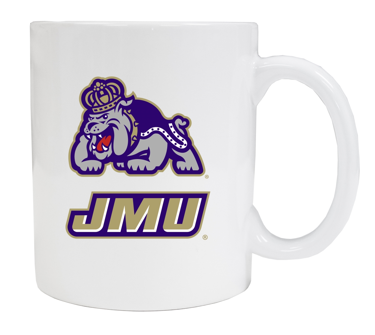 Picture of R & R Imports MUG2-C-JMU19 W James Madison Dukes White Ceramic Coffee Mug - Pack of 2