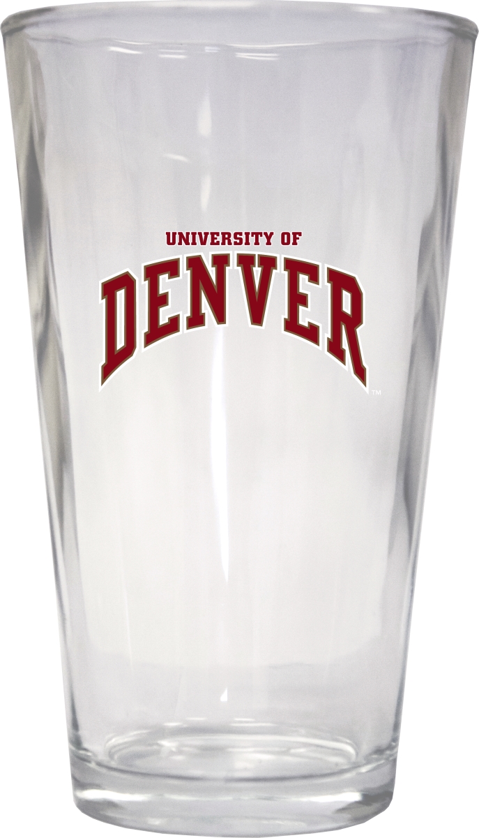Picture of R & R Imports PNT2-C-DEN19 16 oz University of Denver Pioneers Pint Glass - Pack of 2