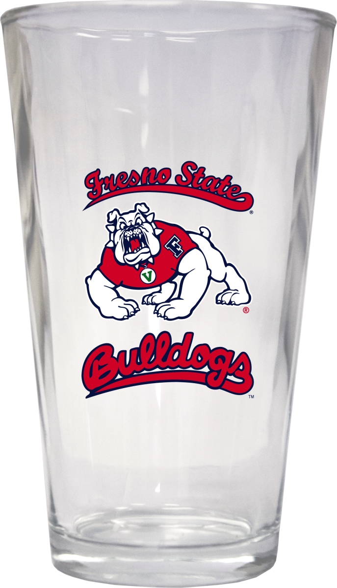 Picture of R & R Imports PNT2-C-FRS19 16 oz Fresno State Bulldogs Pint Glass - Pack of 2