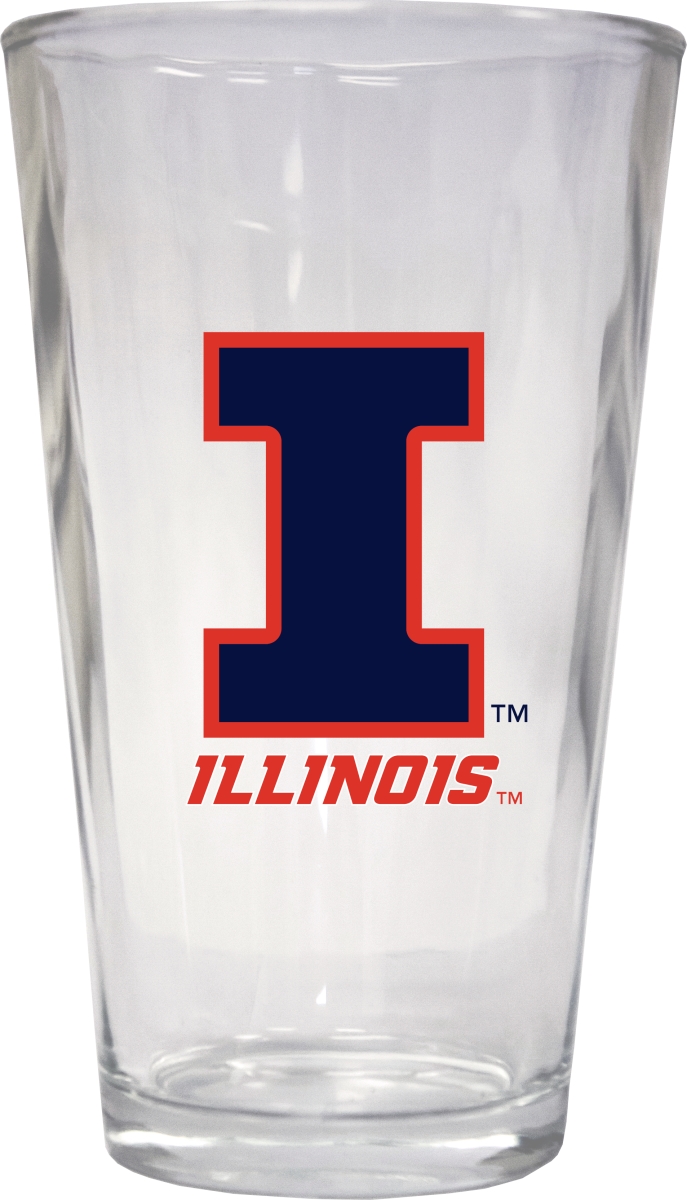 Picture of R & R Imports PNT2-C-ILL19 16 oz Illinois Fighting Illini Pint Glass - Pack of 2
