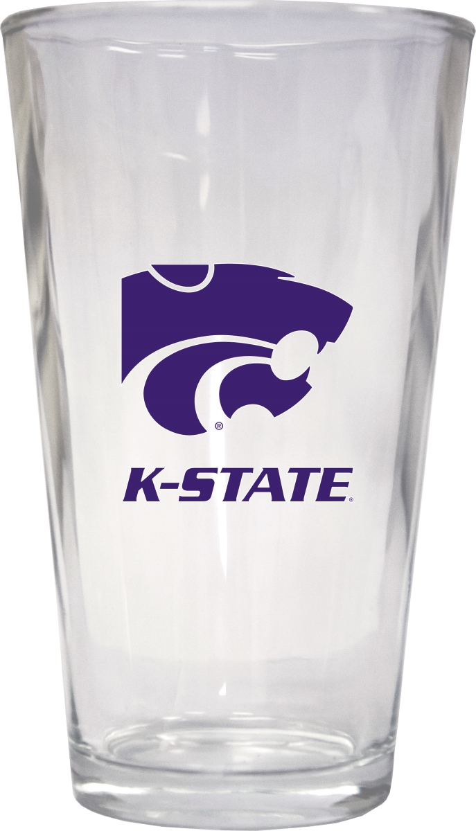 Picture of R & R Imports PNT2-C-KSU19 16 oz Kansas State Wildcats Pint Glass - Pack of 2