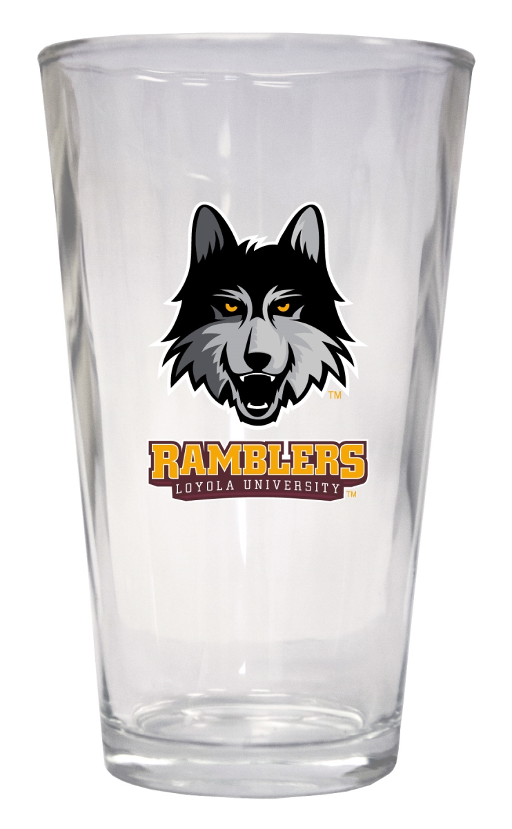 Picture of R & R Imports PNT2-C-LOY19 16 oz Loyola University Ramblers Pint Glass - Pack of 2