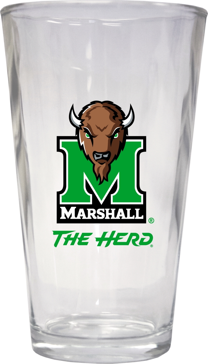Picture of R & R Imports PNT2-C-MAR19 16 oz Marshall Thundering Herd Pint Glass - Pack of 2