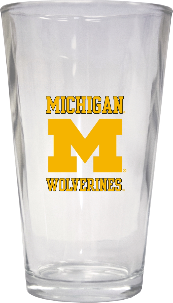 Picture of R & R Imports PNT2-C-MIC19 16 oz Michigan Wolverines Pint Glass - Pack of 2