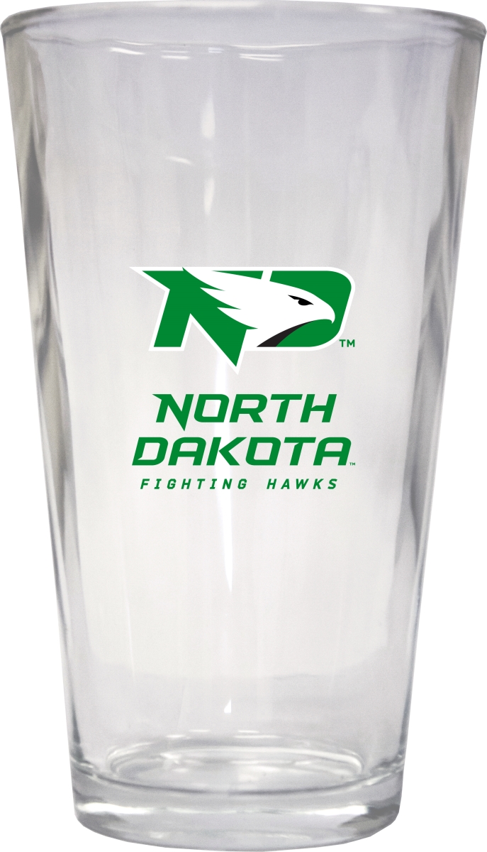 Picture of R & R Imports PNT2-C-NDO19 16 oz North Dakota Fighting Hawks Pint Glass - Pack of 2