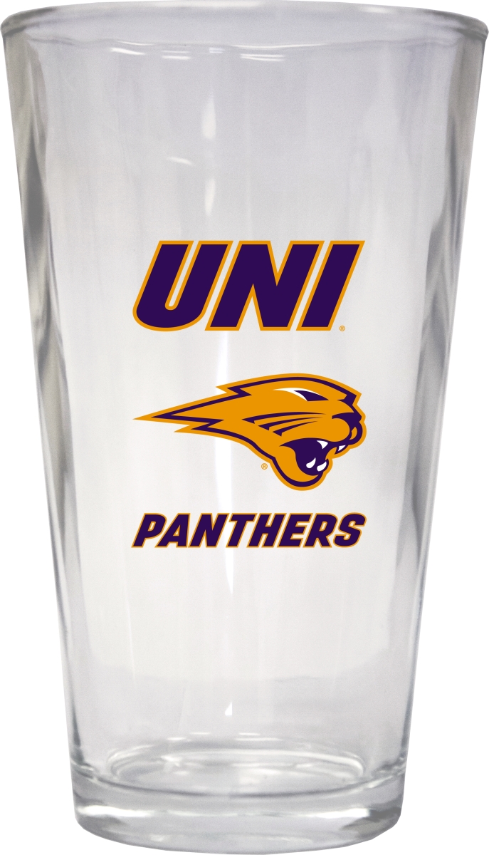 Picture of R & R Imports PNT2-C-NIA19 16 oz Northern Iowa Panthers Pint Glass - Pack of 2