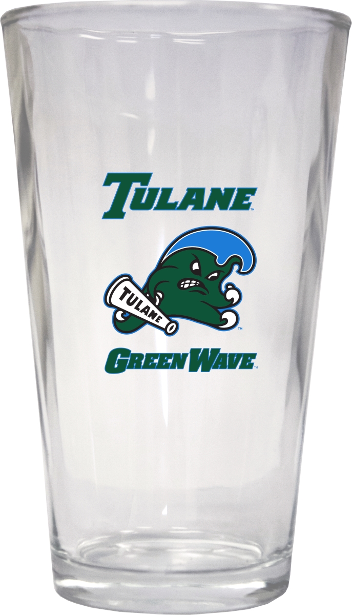 Picture of R & R Imports PNT2-C-TUL19 16 oz Tulane University Green Wave Pint Glass - Pack of 2